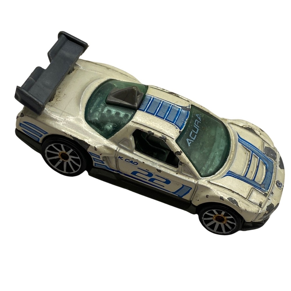 Hot Wheels Acura NSX White Blue 22 Racing K Cao M Cheung Diecast‎ Car Malaysia